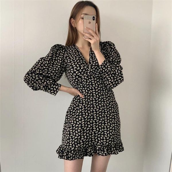 casual dresses floral women mini korean style chic trendy fashion leisure slim brisk temperament ulzzang v-neck teenagers summer girls, Black;gray
casual dresses floral women mini korean style chic trendy fashion leisure slim brisk temperament ulzzang v-neck teenagers summer girls, Black;gray