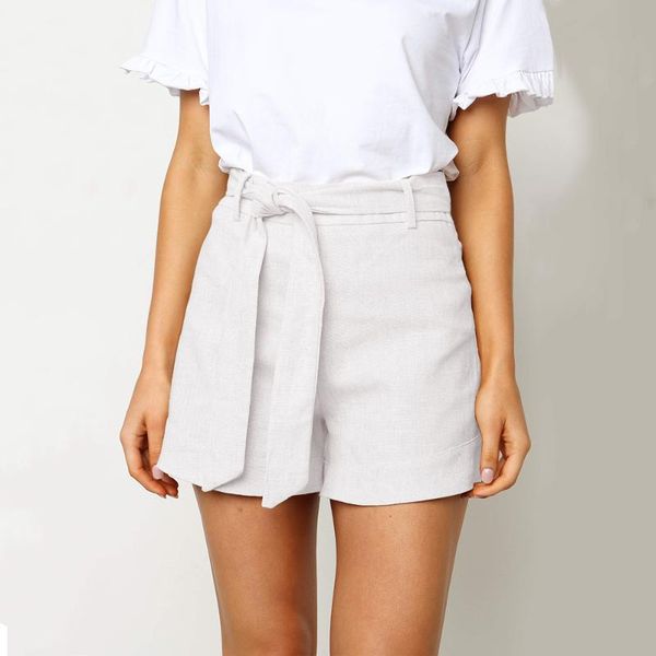 women's shorts casual summer bandage high waist a-line fashion women lady girls loose solid cotton bottoms, White;black
women's shorts casual summer bandage high waist a-line fashion women lady girls loose solid cotton bottoms, White;black
