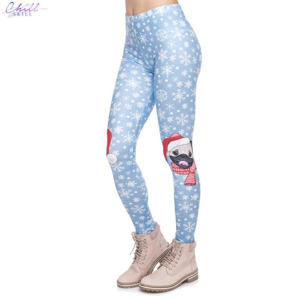 women's leggings chill skill christmas series women legging pug on knees printing fitness fashion high waist woman pants, Black
women's leggings chill skill christmas series women legging pug on knees printing fitness fashion high waist woman pants, Black