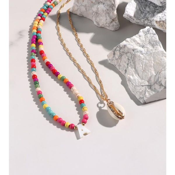 pendant necklaces unique natural shell letter beaded necklace for women candy turquoise bead initial big seashell party jewelry, Silver
pendant necklaces unique natural shell letter beaded necklace for women candy turquoise bead initial big seashell party jewelry, Silver