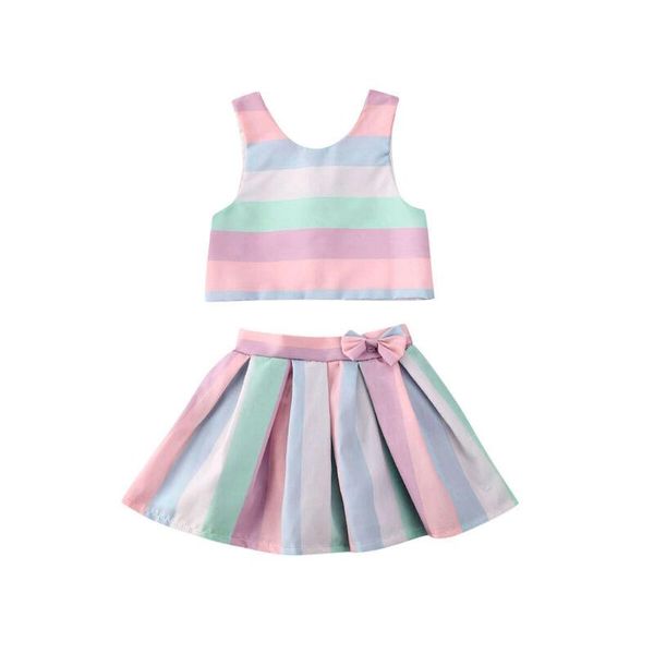 cute toddler infant baby girl clothes set rainbow striped sleeveless vest tutu princess skirts party outfits summer suits clothing sets, White
cute toddler infant baby girl clothes set rainbow striped sleeveless vest tutu princess skirts party outfits summer suits clothing sets, White