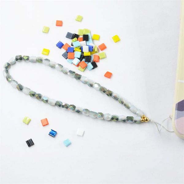 link, chain summer handmade beaded mobile phone short glass beads cellphone strap anti-lost lanyard accessories, Black
link, chain summer handmade beaded mobile phone short glass beads cellphone strap anti-lost lanyard accessories, Black