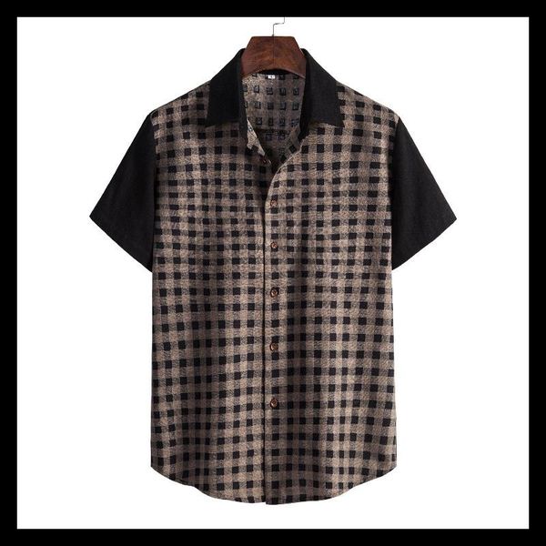 men's t-shirts summer large size mens t-shirt loose fashion short-sleeved lapel casual plaid shirt -40, White;black
men's t-shirts summer large size mens t-shirt loose fashion short-sleeved lapel casual plaid shirt -40, White;black