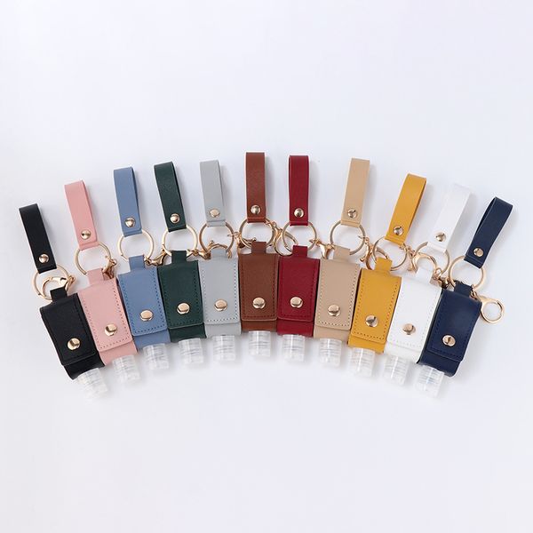 portable pu leather plastic travel bottle keychain 30ml hand sanitizer holder key chain, Silver
portable pu leather plastic travel bottle keychain 30ml hand sanitizer holder key chain, Silver
