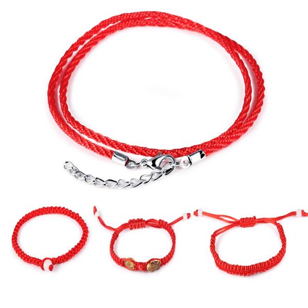 link, chain red rope knot bracelets for women men adjustable classic simple hand jewelry gift drop, Black
link, chain red rope knot bracelets for women men adjustable classic simple hand jewelry gift drop, Black