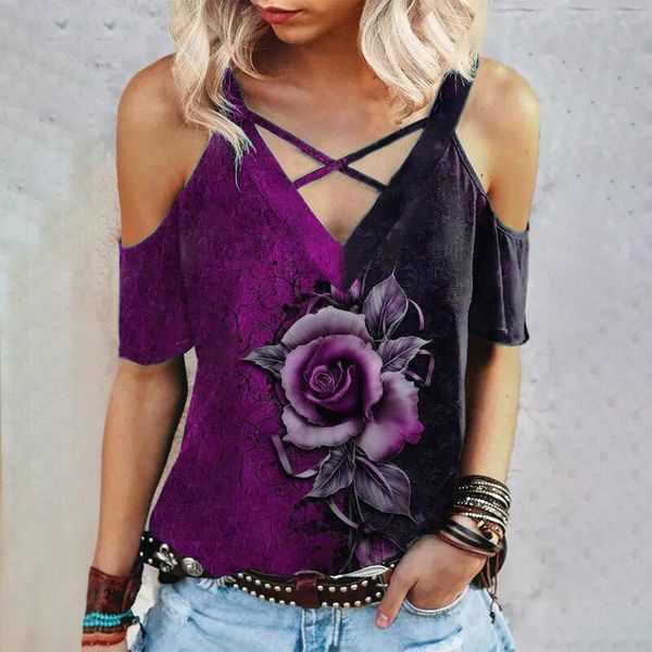 women's blouses & shirts off shoulder blouse women v neck rose print cropped short sleeve casual loose plus size y2k vintage aesthe, White
women's blouses & shirts off shoulder blouse women v neck rose print cropped short sleeve casual loose plus size y2k vintage aesthe, White