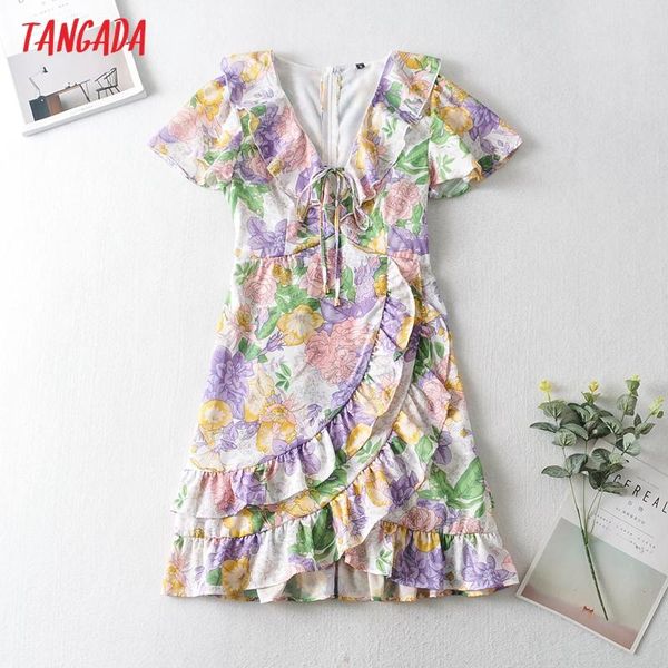 tangada 2021 summer women purple flowers print ruffles chiffon dress short sleeve ladies sundress ja09 party dresses, White;black
tangada 2021 summer women purple flowers print ruffles chiffon dress short sleeve ladies sundress ja09 party dresses, White;black