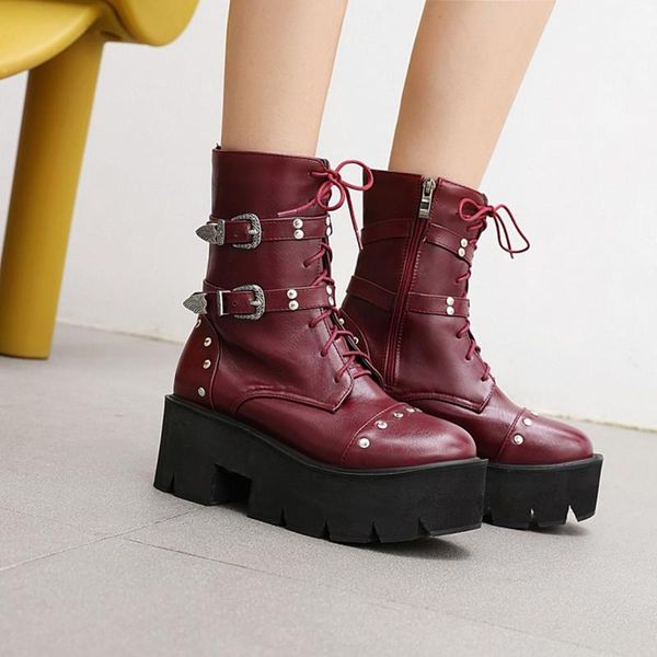 boots size 33-43 women chunky heels platform goth shoes woman cross tied punk rivets buckle strap motorcycle autumn winter, Black
boots size 33-43 women chunky heels platform goth shoes woman cross tied punk rivets buckle strap motorcycle autumn winter, Black