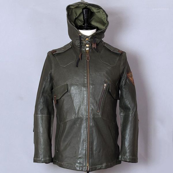 fashion avirex hooded genuine leather jacket men green sheepskin flight pilot windbreaker slim casual coat men's & faux, Black
fashion avirex hooded genuine leather jacket men green sheepskin flight pilot windbreaker slim casual coat men's & faux, Black