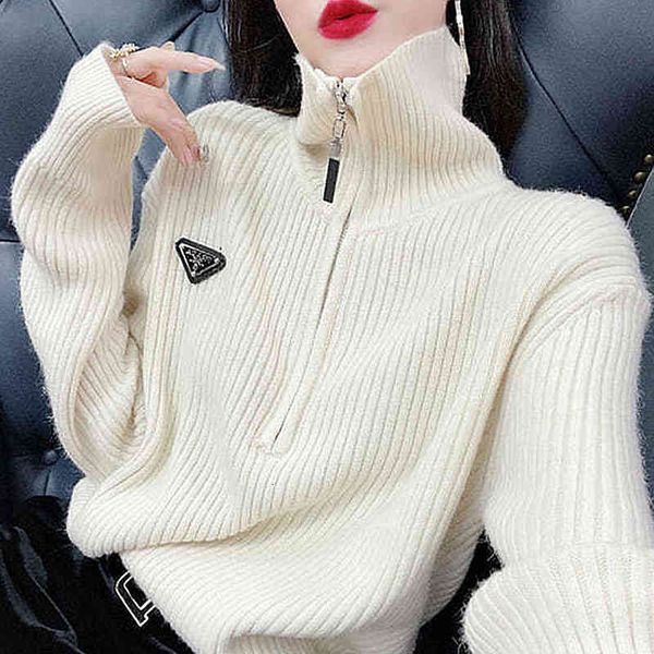 women's sweaters camisola de gola alta feminina malha moda coreana plus size solto zÃper pullovers outono turn-down collar jumper femin, White;black
women's sweaters camisola de gola alta feminina malha moda coreana plus size solto zÃper pullovers outono turn-down collar jumper femin, White;black