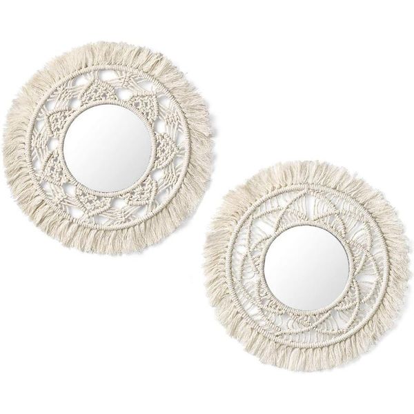 tapestries hanging wall mirror with macrame fringe 2 set small round decoration boho antique frame for apartment living room
tapestries hanging wall mirror with macrame fringe 2 set small round decoration boho antique frame for apartment living room