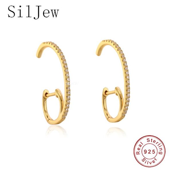 hoop & huggie siljew 925 sterling silver espionne earring circle huggies loop open double women fashion crystal cz jewelry creole, Golden;silver
hoop & huggie siljew 925 sterling silver espionne earring circle huggies loop open double women fashion crystal cz jewelry creole, Golden;silver