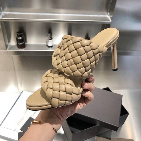 prowow high heel woman sandals woven fashion genuine leather ladies slippers mules luxury designer brand shoes, Black
prowow high heel woman sandals woven fashion genuine leather ladies slippers mules luxury designer brand shoes, Black