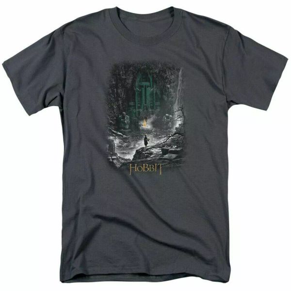 the hobbit second thoughts t shirt mens licensed fantasy movie tee charcoal, White;black
the hobbit second thoughts t shirt mens licensed fantasy movie tee charcoal, White;black
