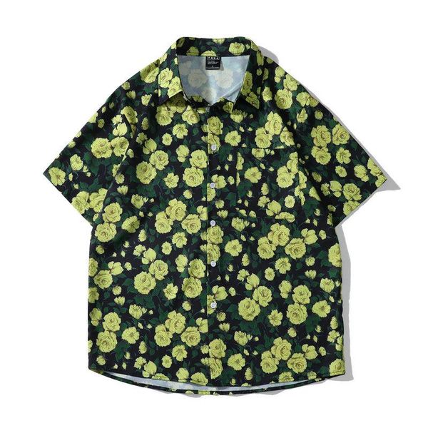 men's casual shirts 2021 high street hawaiian flower full print beach cardigan leisure short sleeves man, White;black
men's casual shirts 2021 high street hawaiian flower full print beach cardigan leisure short sleeves man, White;black