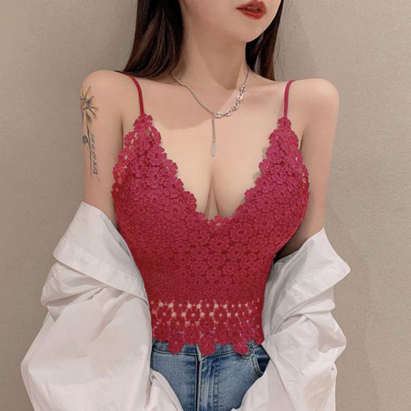 camisoles & tanks lace bras for women padded hollow backless bralette womens underwear solid hook floral lingerie brassiere, Black;white
camisoles & tanks lace bras for women padded hollow backless bralette womens underwear solid hook floral lingerie brassiere, Black;white