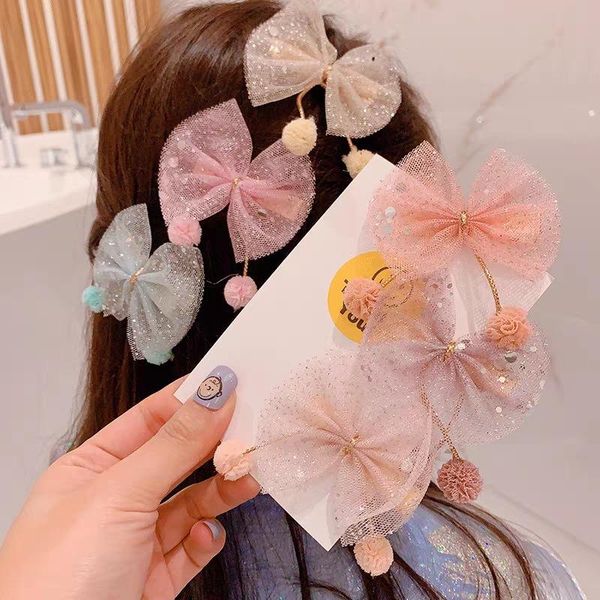 children's headwear sweet princess bow hair clip girls bronzing mesh duckbill cute hairball hairpin accessories, Slivery;white
children's headwear sweet princess bow hair clip girls bronzing mesh duckbill cute hairball hairpin accessories, Slivery;white