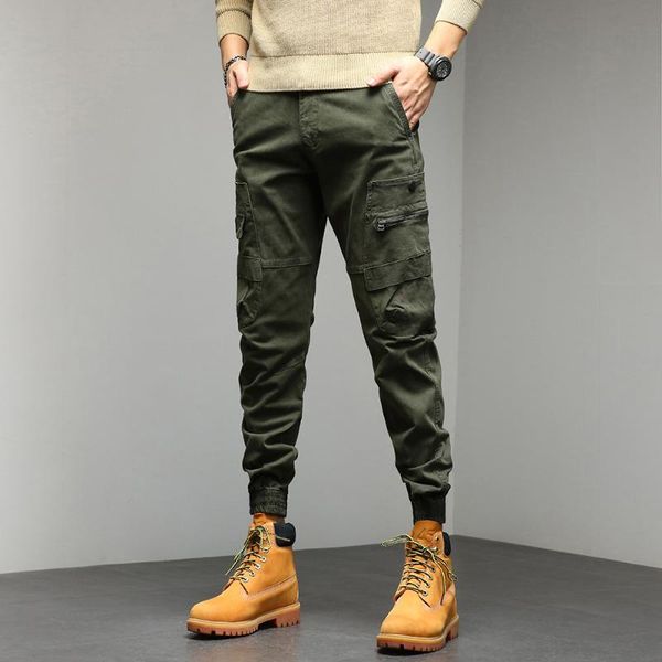 men's pants cargo tactic pant men 2021`fashion simple multi pocket casual military cotton loose streetwear beam foot trousers, Black
men's pants cargo tactic pant men 2021`fashion simple multi pocket casual military cotton loose streetwear beam foot trousers, Black