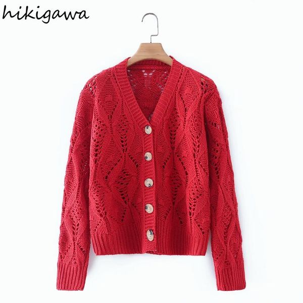 women's knits & tees hikigawa sweaters korean v neck long sleeve single breasted cardigan women autumn fresh hollow out knitting, White
women's knits & tees hikigawa sweaters korean v neck long sleeve single breasted cardigan women autumn fresh hollow out knitting, White