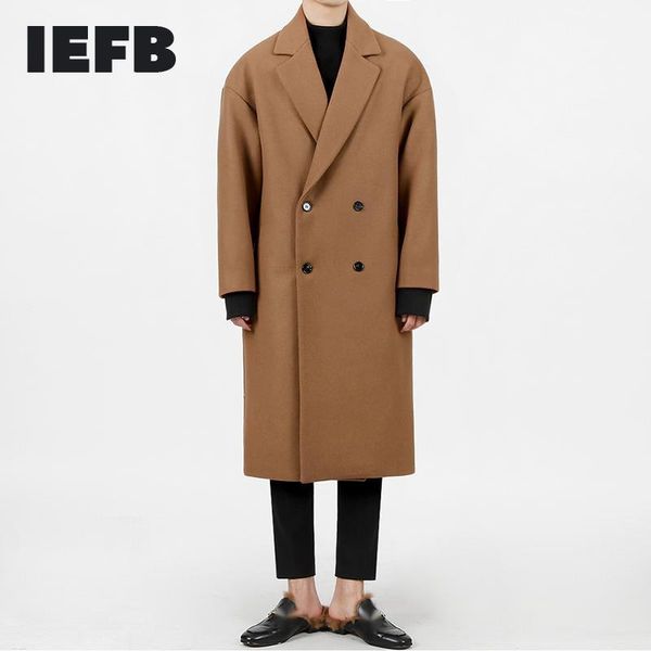 men's wool & blends iefb autumn thickened medium long woolen coat korean fashion loose warm windbreaker style double breasted coats, Black
men's wool & blends iefb autumn thickened medium long woolen coat korean fashion loose warm windbreaker style double breasted coats, Black
