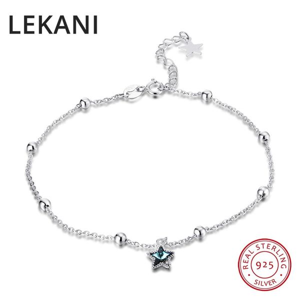 lekani crystals from swarovski beads chain anklets for women 2019 fashion boho handmade sandal bracelet foot s925 silver jewelry, Red;blue
lekani crystals from swarovski beads chain anklets for women 2019 fashion boho handmade sandal bracelet foot s925 silver jewelry, Red;blue