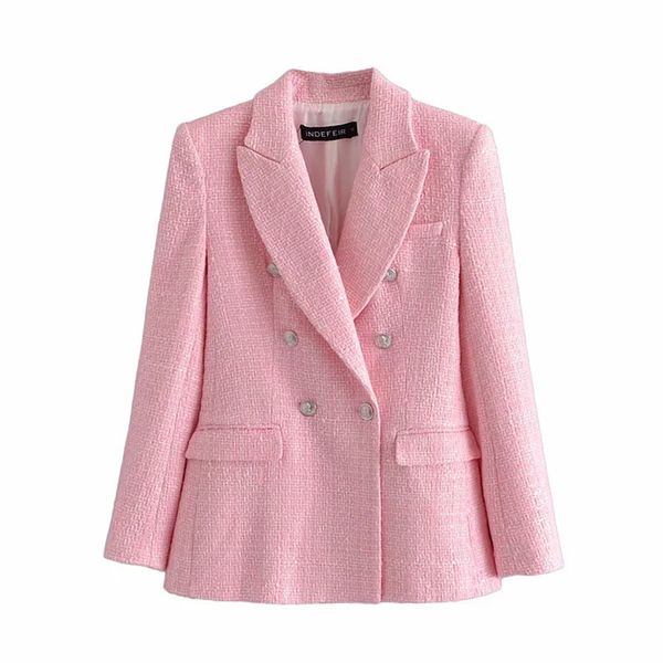 bbwm za women fashion double breasted casual pink tweed blazer coat female business work office lady plus size 210520, Black;brown
bbwm za women fashion double breasted casual pink tweed blazer coat female business work office lady plus size 210520, Black;brown