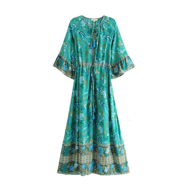 casual dresses maxi women summer flare 3/4 sleeve v-neck long cardigan style floral print vintage bohemian beach travel es boho lo, Black;gray
casual dresses maxi women summer flare 3/4 sleeve v-neck long cardigan style floral print vintage bohemian beach travel es boho lo, Black;gray