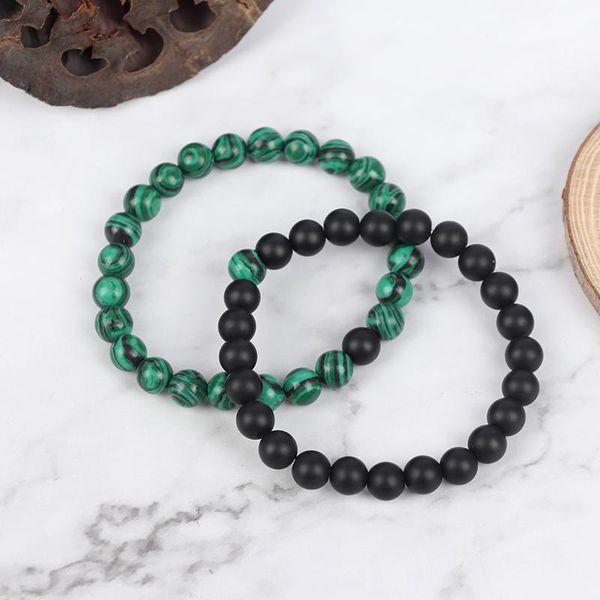beaded, strands 2 pieces/set 8mm natural malachite stone bracelet couple black matte green beads bracelets for men women jewelry
beaded, strands 2 pieces/set 8mm natural malachite stone bracelet couple black matte green beads bracelets for men women jewelry