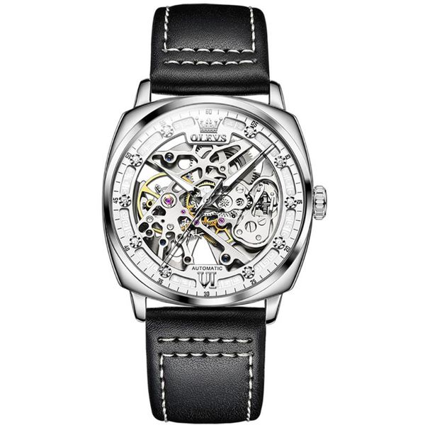 wristwatches fashion steam punk men mechanical watch waterproof automatic watches skeleton for reloj hombre, Slivery;brown
wristwatches fashion steam punk men mechanical watch waterproof automatic watches skeleton for reloj hombre, Slivery;brown