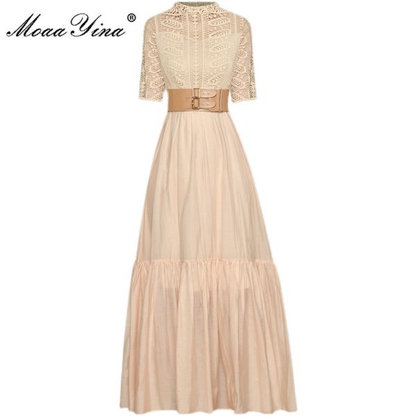 fashion designer dress summer women dress half sleeve lace patchwork hollow out sashes high waist long party dresses 210524, Black;gray
fashion designer dress summer women dress half sleeve lace patchwork hollow out sashes high waist long party dresses 210524, Black;gray