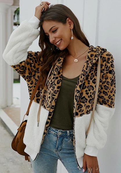 women's jackets faux fur jacket leopard patchwork fleece coat women female winter fashion hooded overcoat thick warm zipper soft outerw, Black;brown
women's jackets faux fur jacket leopard patchwork fleece coat women female winter fashion hooded overcoat thick warm zipper soft outerw, Black;brown