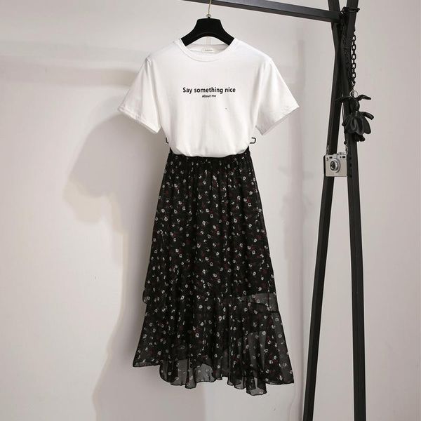 two piece dress ichoix 2 piece of women's clothing wear and skirt casual student set chiffon girl floral 2 korean clothes fah3, White
two piece dress ichoix 2 piece of women's clothing wear and skirt casual student set chiffon girl floral 2 korean clothes fah3, White