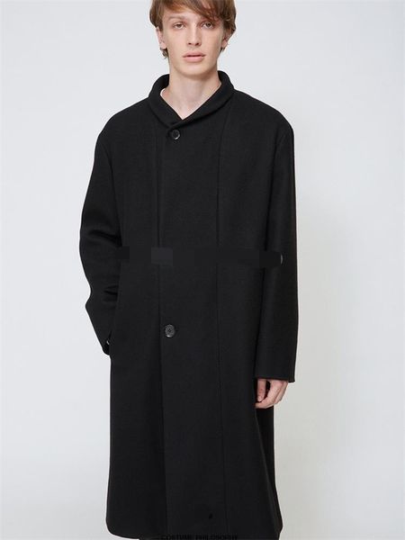men's wool & blends autumn and winter woolen overcoat in the long lapel pajamas collar belt coat, Black
men's wool & blends autumn and winter woolen overcoat in the long lapel pajamas collar belt coat, Black