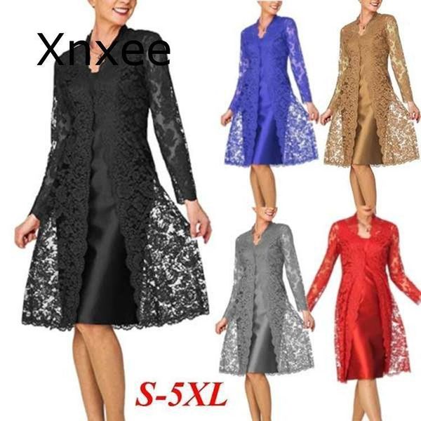 casual dresses women summer autumn two pieces charming dress solid color party plus size office lady long sleeve lace, Black;gray
casual dresses women summer autumn two pieces charming dress solid color party plus size office lady long sleeve lace, Black;gray