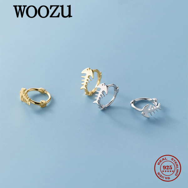 hoop & huggie woozu genuine 925 sterling silver simple fish bone small earrings for women party girls korean punk valentine's day jewel, Golden;silver
hoop & huggie woozu genuine 925 sterling silver simple fish bone small earrings for women party girls korean punk valentine's day jewel, Golden;silver