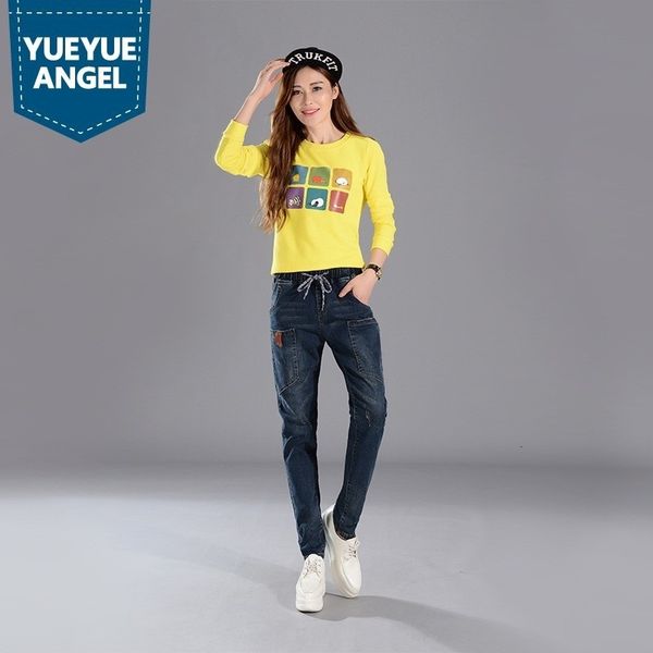 women's jeans loose way of adjusting women full length brem pants korean streetwear women's cordon female waist pockets hare longe, Blue
women's jeans loose way of adjusting women full length brem pants korean streetwear women's cordon female waist pockets hare longe, Blue