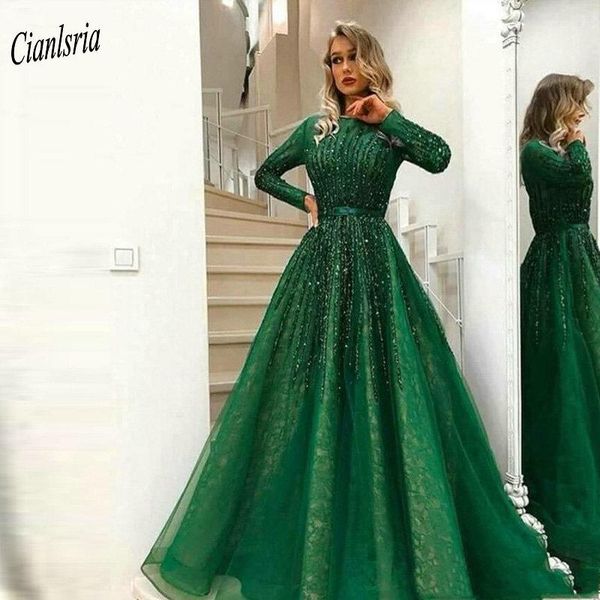 party dresses green beading crystal dubai arabic evening dress with sashes long sleeve lace formal robe de mariee, White;black
party dresses green beading crystal dubai arabic evening dress with sashes long sleeve lace formal robe de mariee, White;black