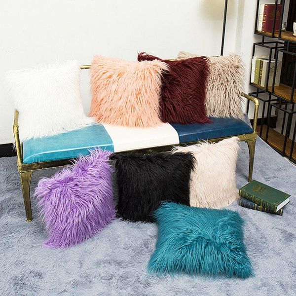 pillow case square mongolian faux fur pillowcase super soft plush nordic posh style throw cases cover 45*45cm modern
pillow case square mongolian faux fur pillowcase super soft plush nordic posh style throw cases cover 45*45cm modern
