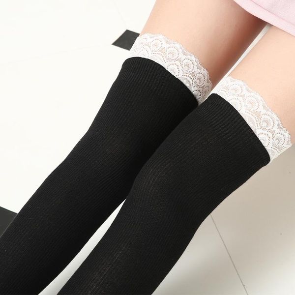 socks & hosiery european and american sweet long thigh high cotton lace below the knee slimming stockings, Black;white
socks & hosiery european and american sweet long thigh high cotton lace below the knee slimming stockings, Black;white