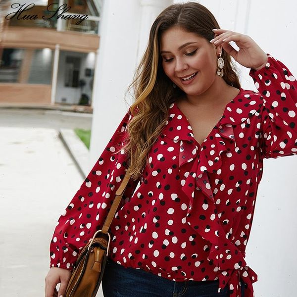 polka dot summer women shirt v neck long sleeve ruffles chiffon plus size loose oversized ladies tunic, White
polka dot summer women shirt v neck long sleeve ruffles chiffon plus size loose oversized ladies tunic, White