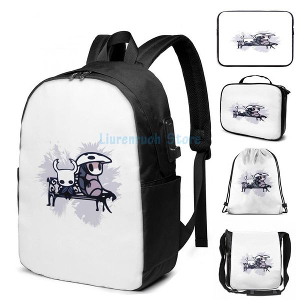 graphic print take a rest hollow knight the and quirrel usb charge backpack men school bags women bag travel laptop
graphic print take a rest hollow knight the and quirrel usb charge backpack men school bags women bag travel laptop