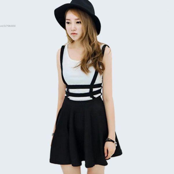 preppy style suspender skirts women girl ruffles skater pleated short braces skirt back zipper hollow out, Black
preppy style suspender skirts women girl ruffles skater pleated short braces skirt back zipper hollow out, Black