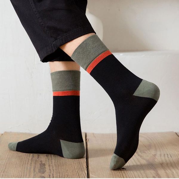 men's socks color matching soft breathable cotton casual dress compression japanese harajuku for happy man business, Black
men's socks color matching soft breathable cotton casual dress compression japanese harajuku for happy man business, Black