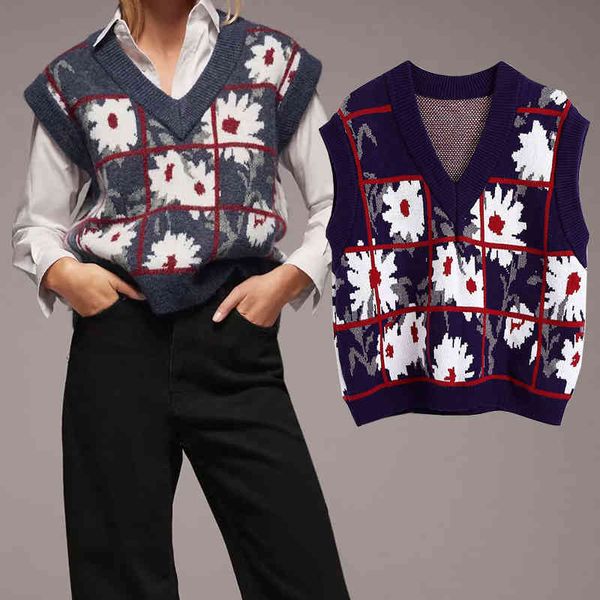 women's sweaters women retro flower prin knitted sweater vest v neck sleeveless pullover vintage fall winter female waistcoat sjdm, White;black
women's sweaters women retro flower prin knitted sweater vest v neck sleeveless pullover vintage fall winter female waistcoat sjdm, White;black