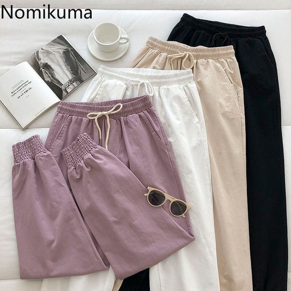 nomikuma women sweatpants sprign summer new long trousers causal lace up high waist harem pants pantalones de mujer 6g175 210427, Black;white
nomikuma women sweatpants sprign summer new long trousers causal lace up high waist harem pants pantalones de mujer 6g175 210427, Black;white