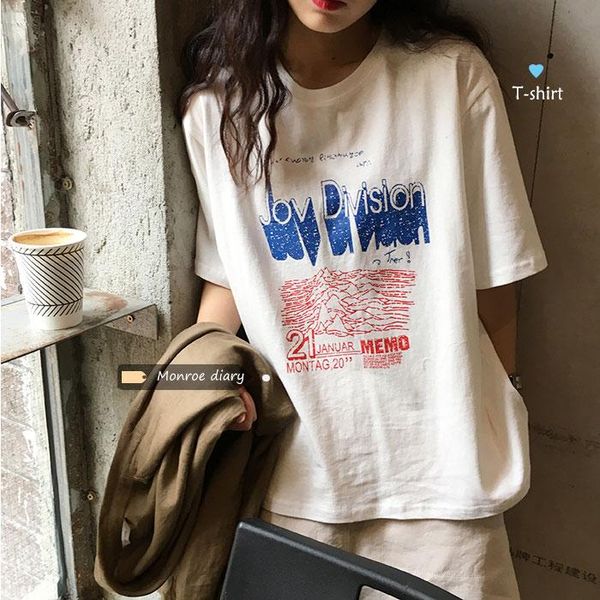 women's t-shirt oversize round neck half sleeve t shirt women white letter printing short sleeved retro camiseta tees ef50
women's t-shirt oversize round neck half sleeve t shirt women white letter printing short sleeved retro camiseta tees ef50