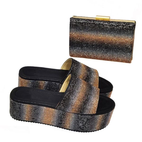 dress shoes black est women wedge heel and bag set party african ladies slippers with handbag zapatos femenino sac cr192 height 5.5
dress shoes black est women wedge heel and bag set party african ladies slippers with handbag zapatos femenino sac cr192 height 5.5