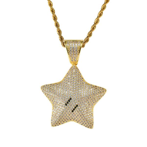 pendant necklaces hip hop jewelry 18k gold plated zirconia simulated diamond iced out chain cartoon pentagram necklace for men charm gifts, Silver
pendant necklaces hip hop jewelry 18k gold plated zirconia simulated diamond iced out chain cartoon pentagram necklace for men charm gifts, Silver