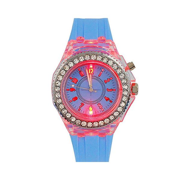 luminous seven color crystal led watch men's and women's-style couple's silicone shining wristwatches, Slivery;brown
luminous seven color crystal led watch men's and women's-style couple's silicone shining wristwatches, Slivery;brown