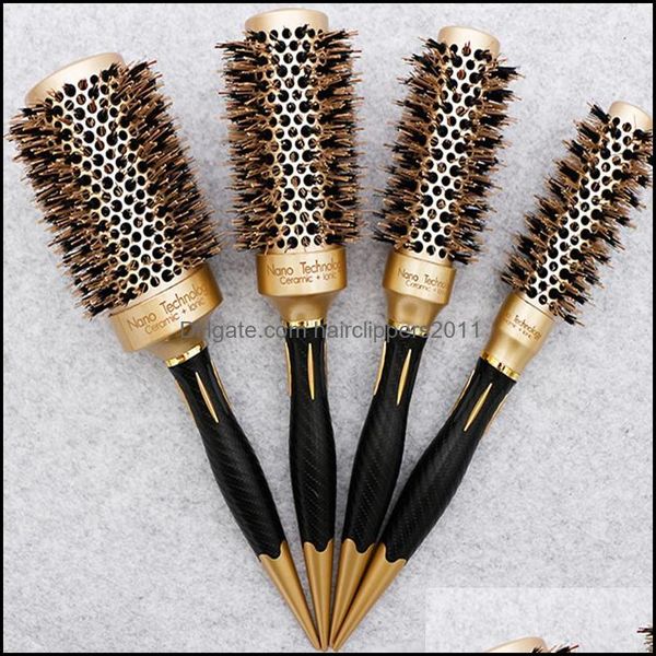 hair brushes care & styling tools products luxury 5 size ceramic iron brush anti-static high temperature resistant round barrel comb hairsty, Silver
hair brushes care & styling tools products luxury 5 size ceramic iron brush anti-static high temperature resistant round barrel comb hairsty, Silver